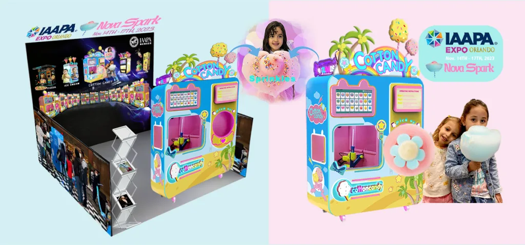 Automatic cotton candy vending machine models