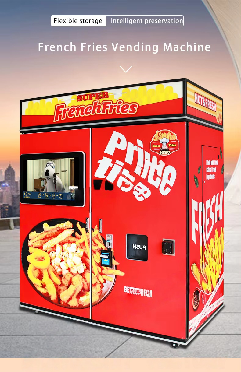 French fries vending machine exterior