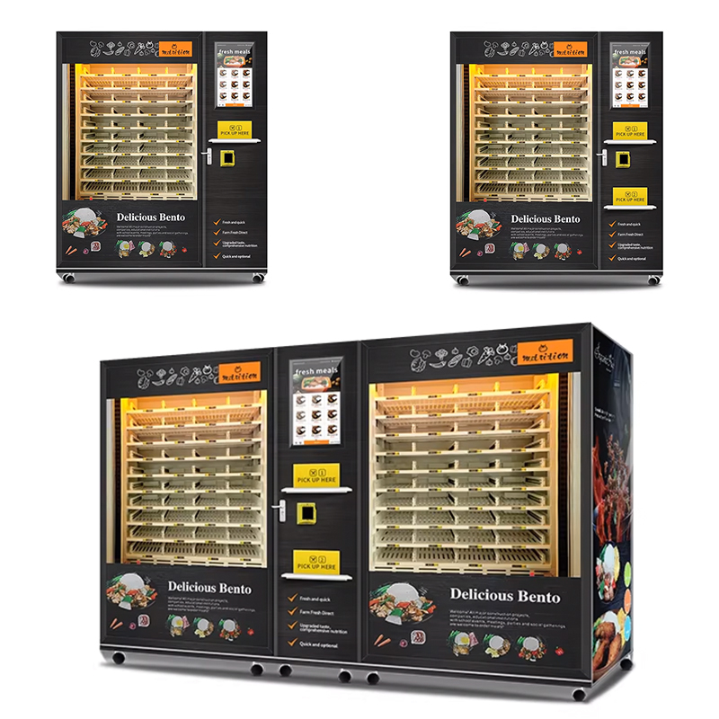 Ready meal dispensing technology in a hot food vending machine
