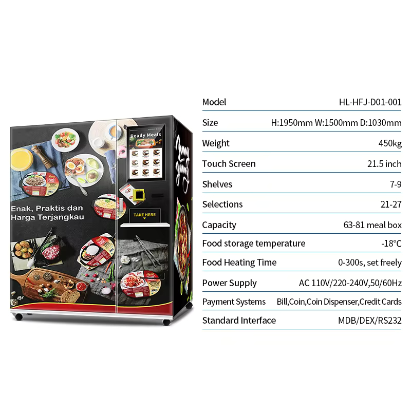 Hot food vending machine startup example in Europe