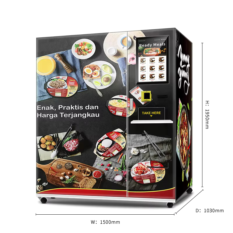 Hot food vending machine operation example